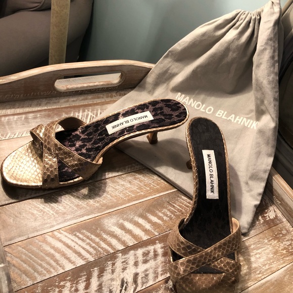 MANOLO  BLAHNIK  ...... slip on sandals - Picture 6 of 8